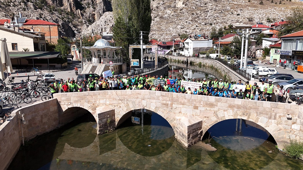 "Keykubad’ın İzinde Pedallıyoruz" bisiklet sürüş etkinliğinde kuraklığa dikkat çekildi