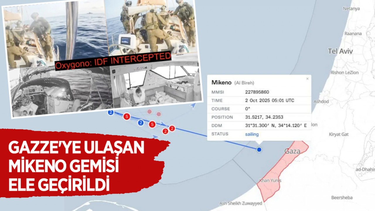 Gazze'ye ulaşan Mikeno gemisi ele geçirildi