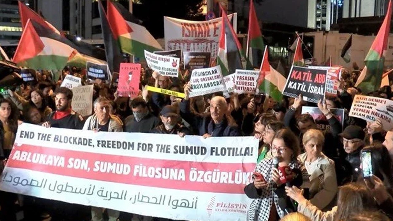 İsrail Başkonsolosluğu önünde protesto