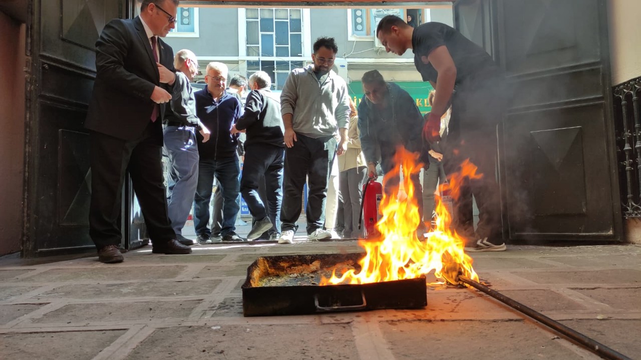 CİB Konya Bölge Müdürlüğünde yangın eğitimi ve tatbikatı