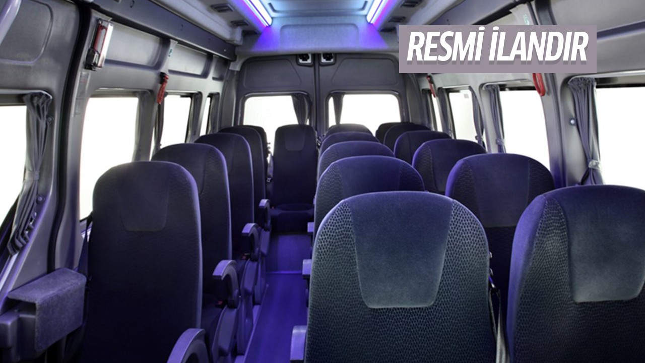 Cihanbeyli ve Yunak ilçeleri ticari hatlı minibüs plakası ihale ilanı