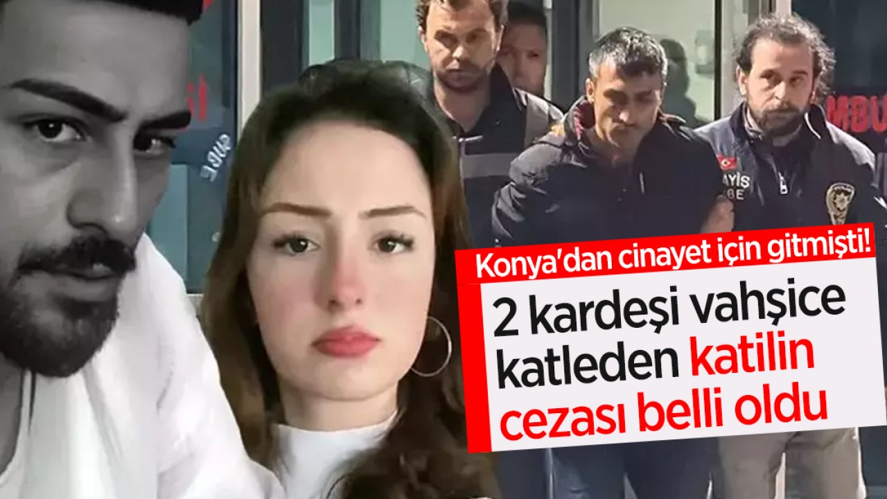 Konya'dan cinayet için gitmişti! 2 kardeşi vahşice katleden katilin cezası belli oldu