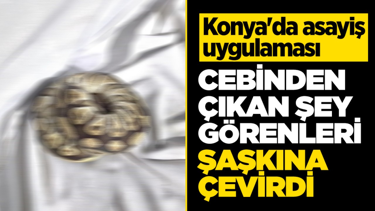 Konya'da asayiş uygulaması! Cebinden çıkan şey görenleri şaşkına çevirdi