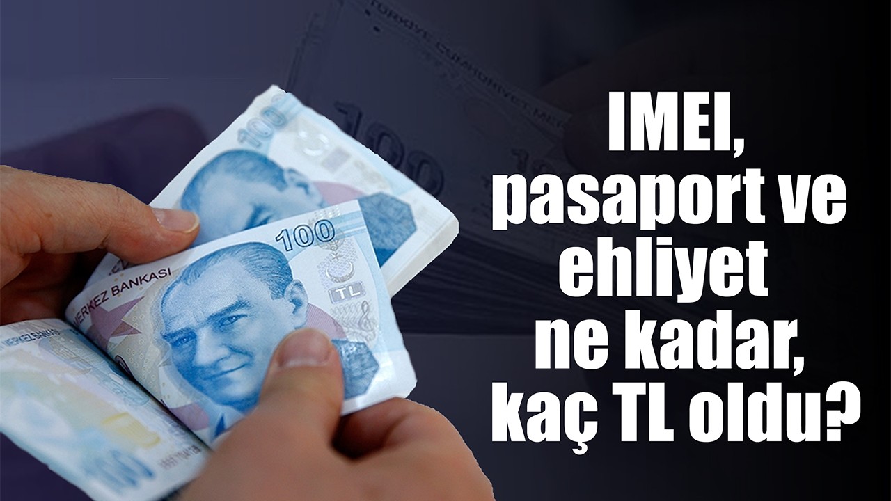 2026 zammı: IMEI, pasaport ve ehliyet ne kadar, kaç TL oldu?
