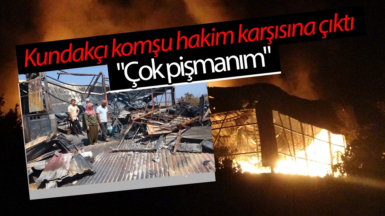 Kundakçı komşu hakim karşısına çıktı: "Çok pişmanım"