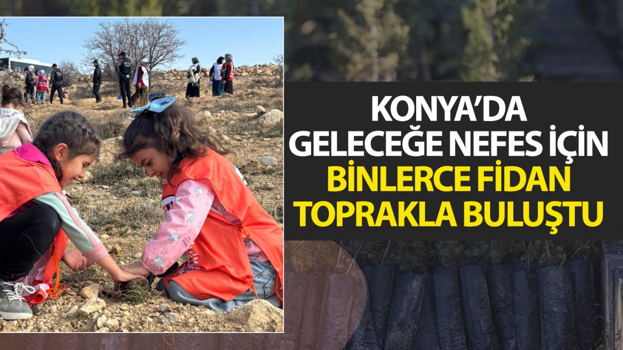 Konya’da geleceğe nefes için binlerce fidan toprakla buluştu