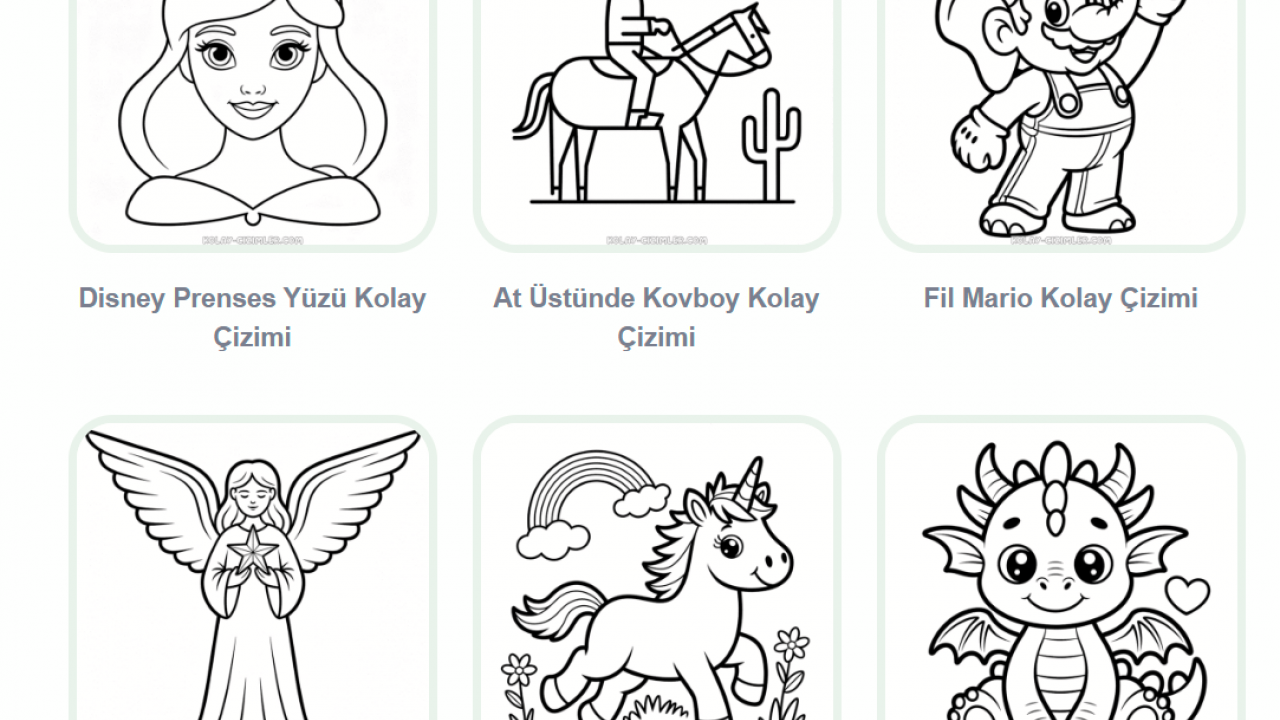 Çocuklar İçin Tüm Kolay Çizim Koleksiyonlarını Nereden Bulabiliriz?