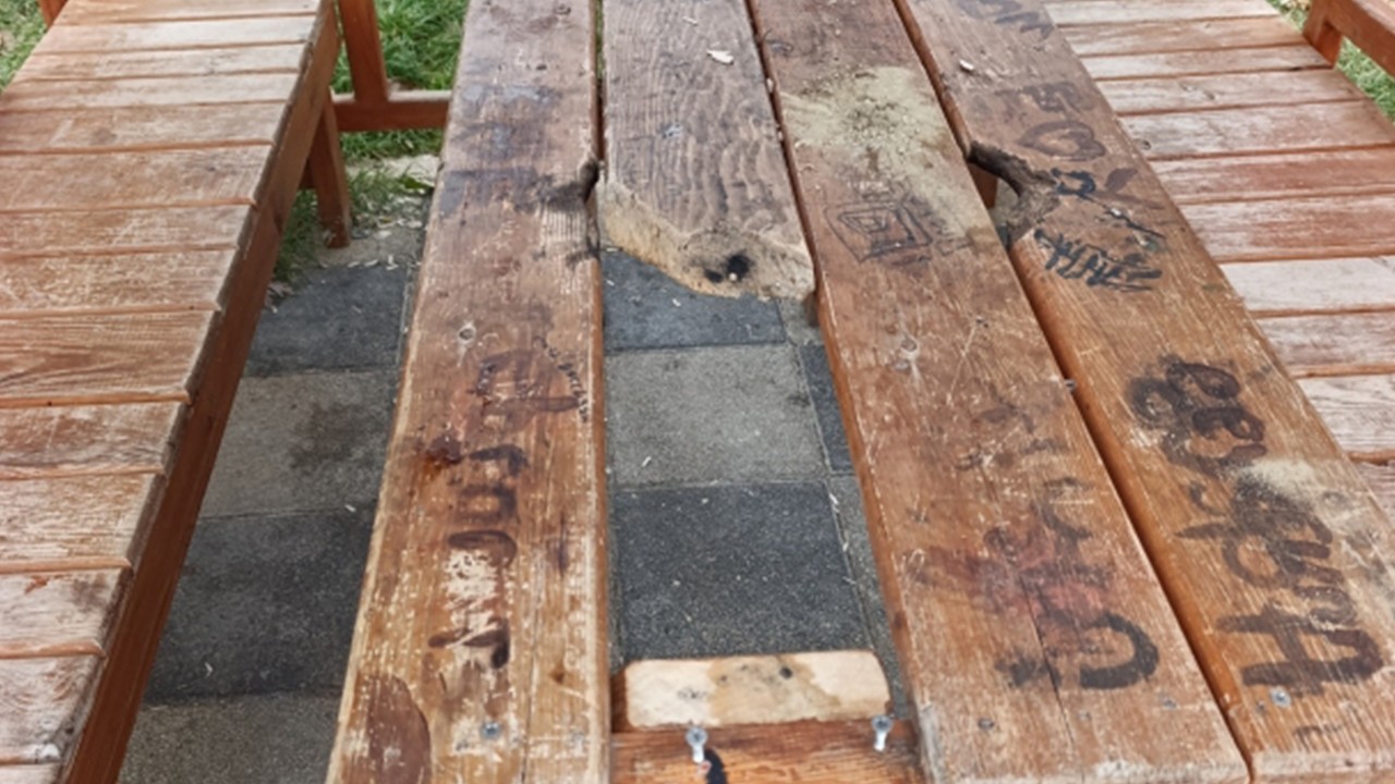 Akşehir’de mahallelinin gözbebeği park zarar gördü