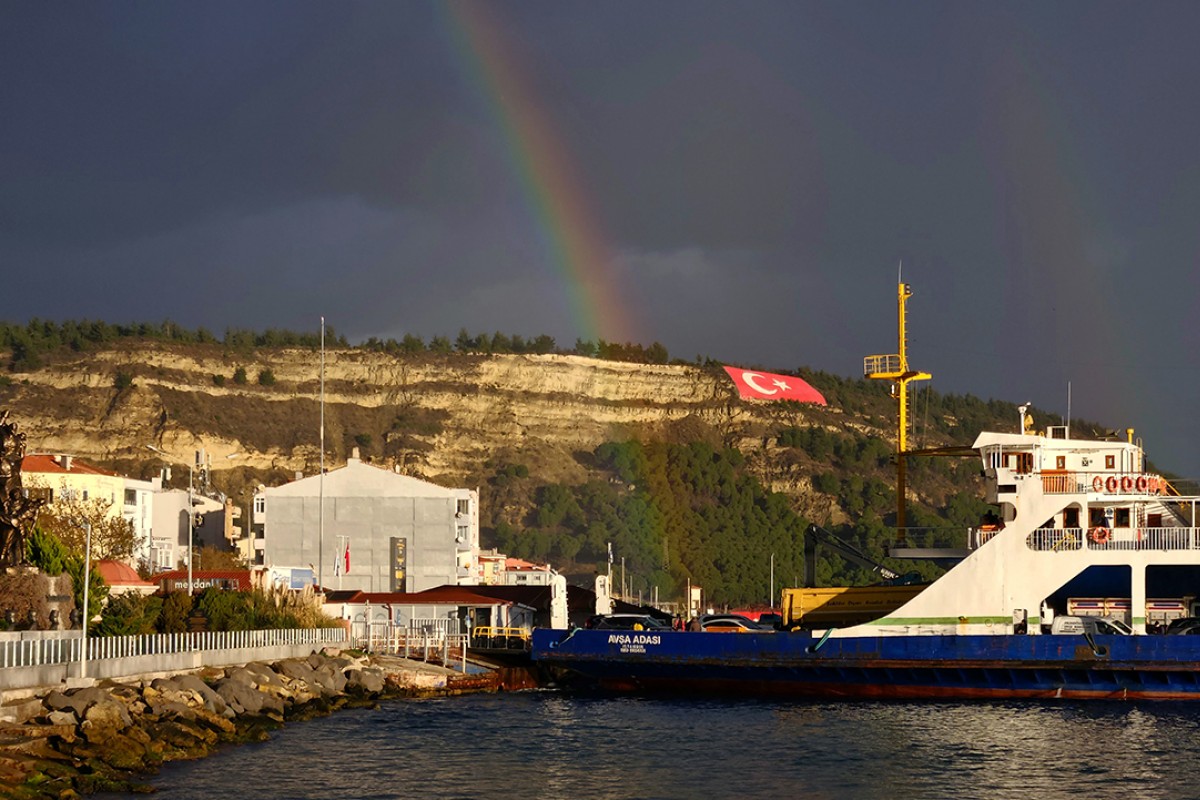 Çanakkale’de gökkuşağı