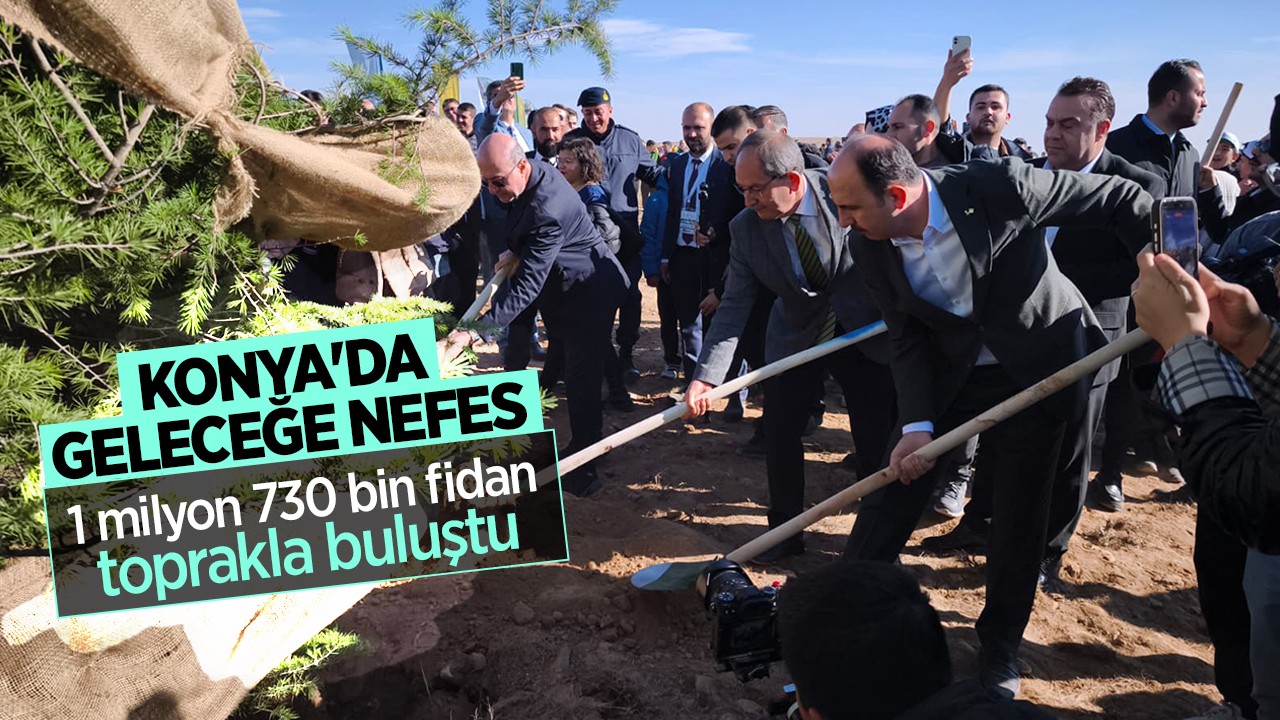 Konya'da geleceğe nefes: 1 milyon 730 bin fidan toprakla buluştu