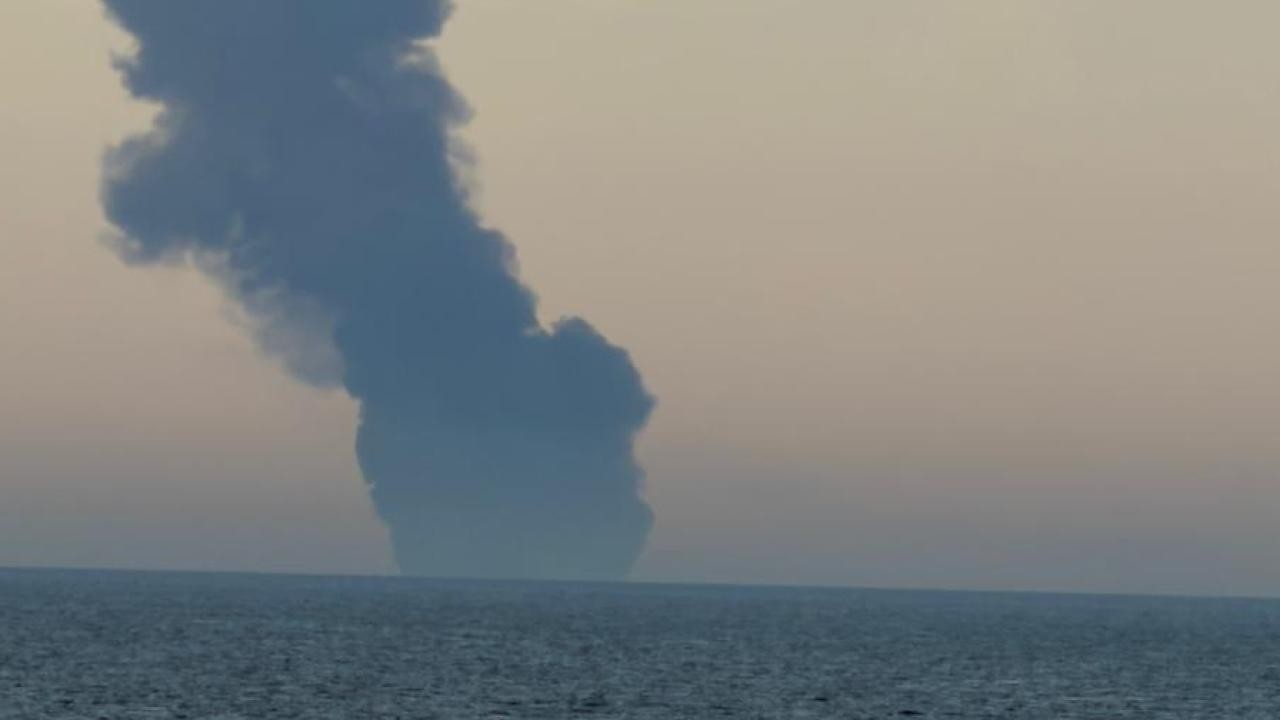 Karadeniz'de KAIROS tankerine yangın