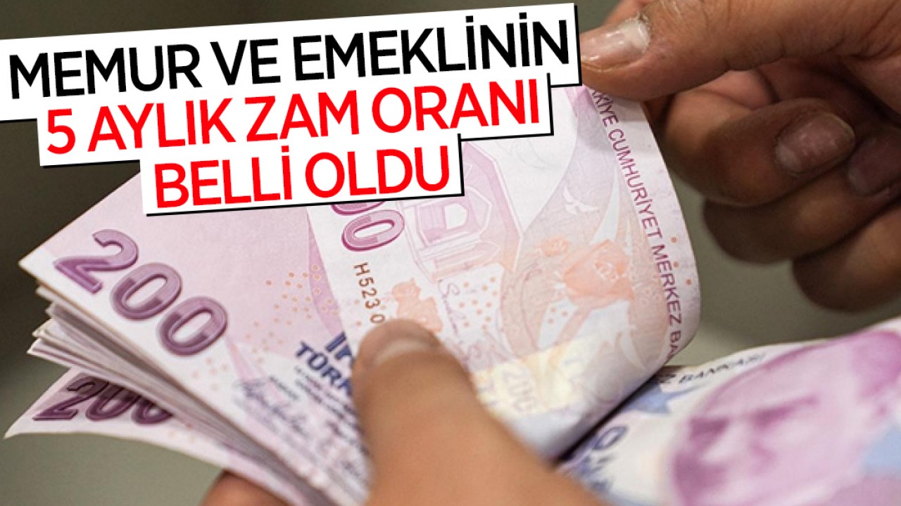 Memur ve emeklinin 5 aylık zam oranı belli oldu