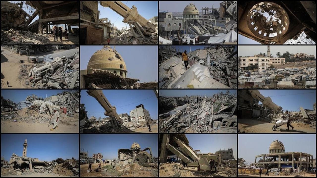 Katil İsrail, iki yıl boyunca Gazze ve Batı Şeria'da 316 arkeolojik ve tarihi alanı hedef aldı