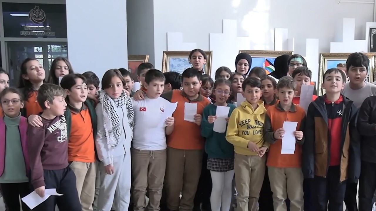 Konya'daki çocuklardan Gazze'ye destek mesajı