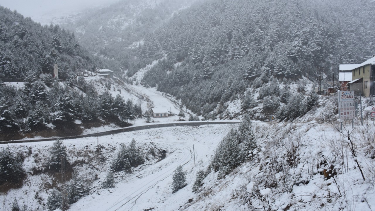 Zigana Dağı'nda kar etkili oldu