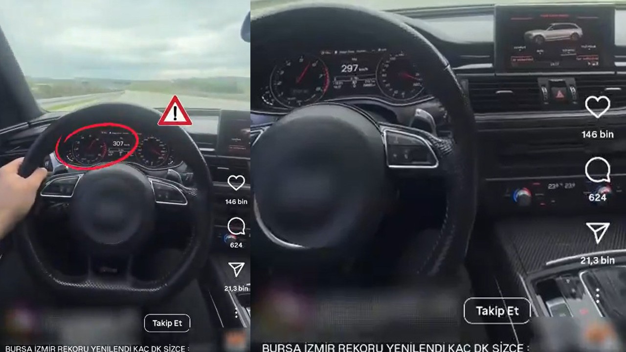 Hız ihlali yaptığı görüntüleri sosyal medyada paylaşan sürücüye ceza
