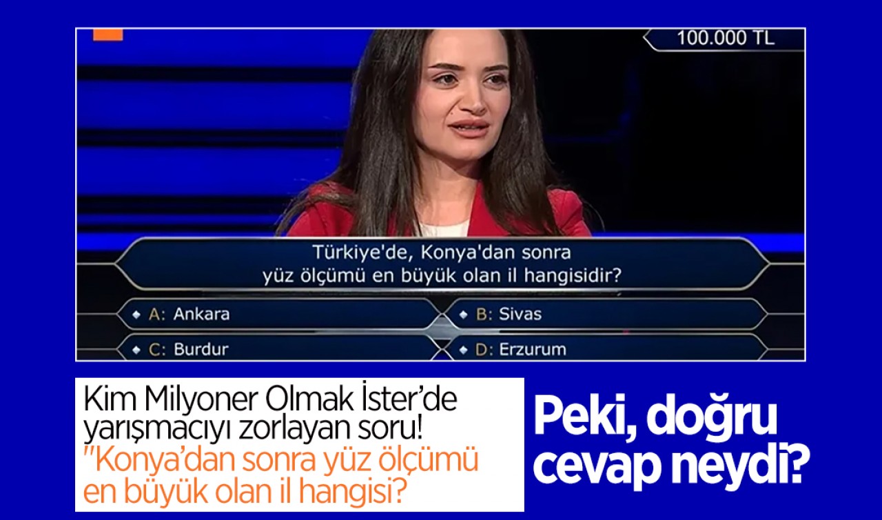 Kim Milyoner Olmak İster’de yarışmacıyı zorlayan 100 bin TL'lik soru: 