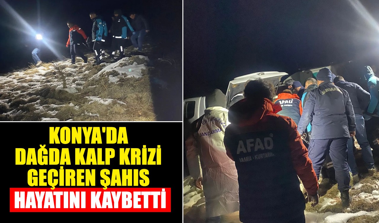 Konya'da dağda kalp krizi geçiren şahıs hayatını kaybetti