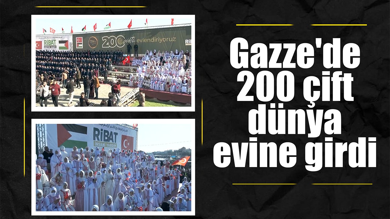 Gazze'de 200 çift dünya evine girdi
