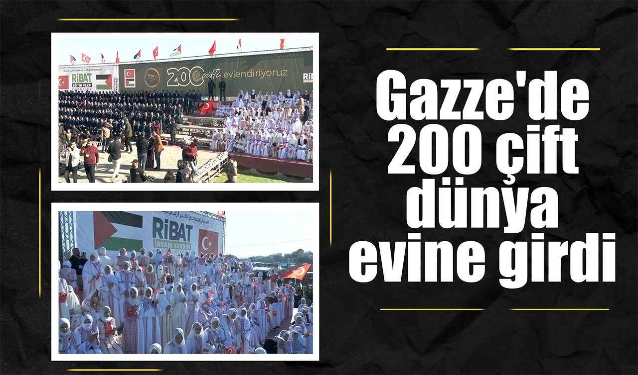 Gazze'de 200 çift dünya evine girdi