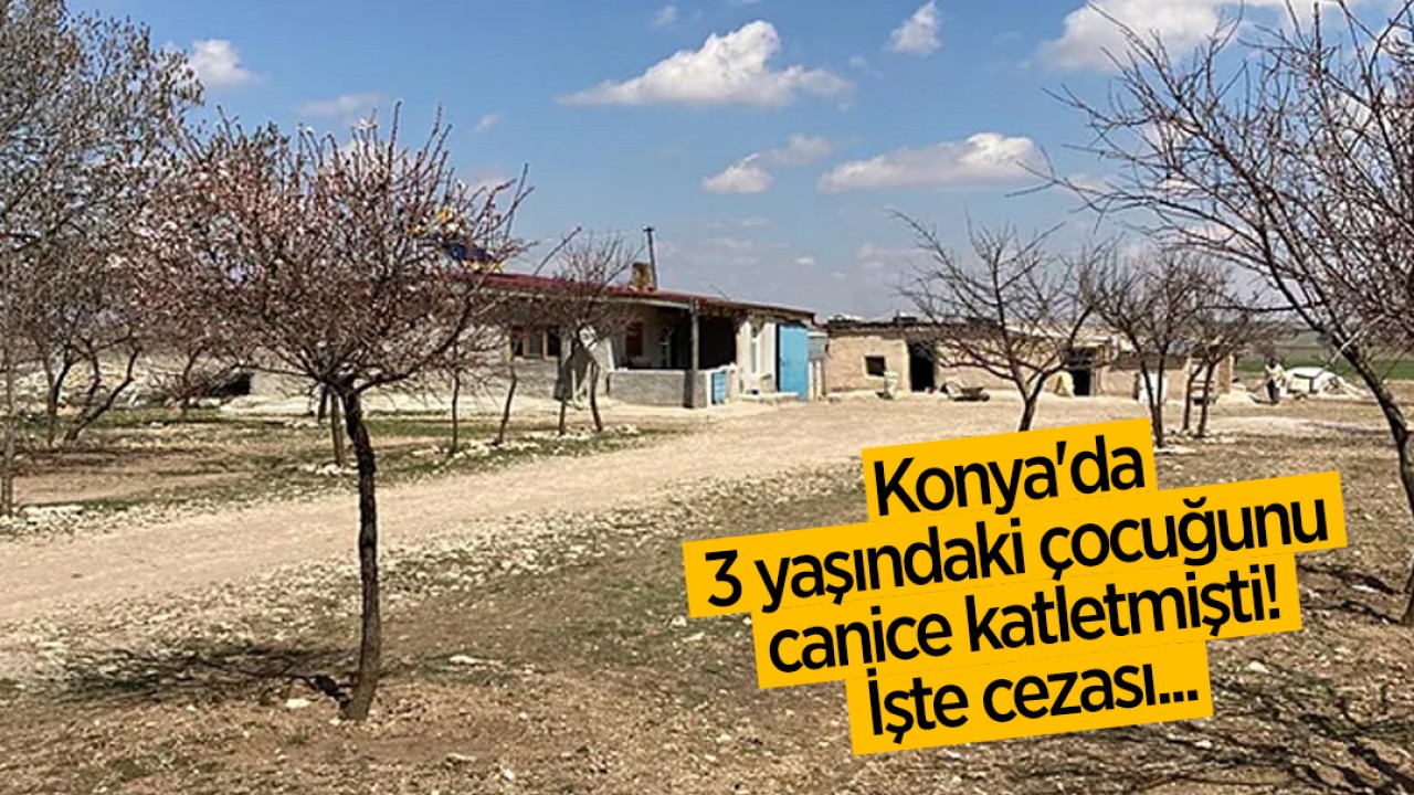 Konya'da 3 yaşındaki çocuğunu canice katletmişti! İşte cezası...