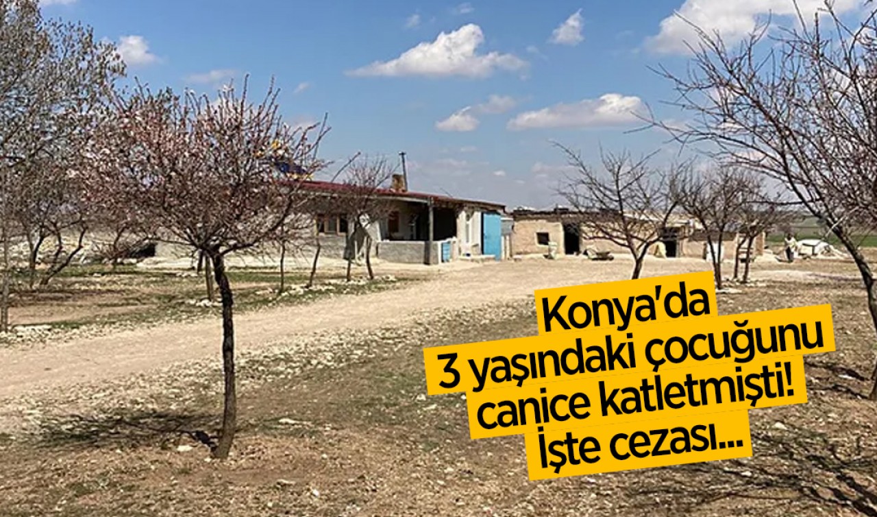 Konya'da 3 yaşındaki çocuğunu canice katletmişti! İşte cezası...