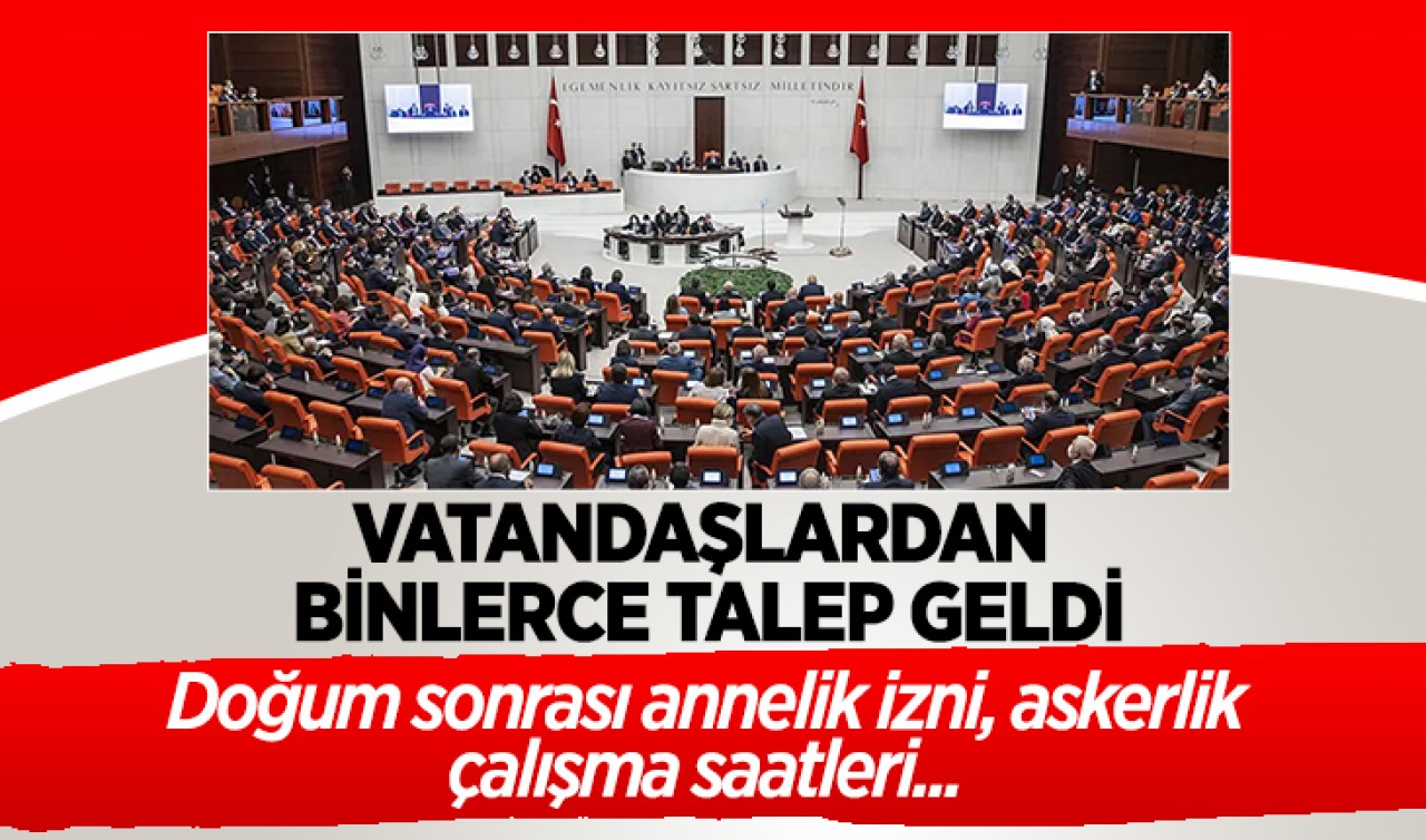 Vatandaşlardan binlerce talep geldi: Doğum sonrası annelik izni, askerlik, çalışma saatleri...