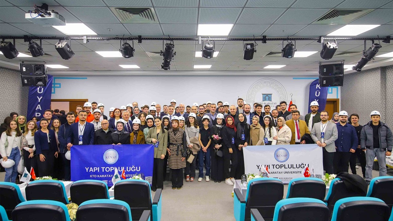 Mesleğe ilk adım: KTO Karatay Üniversitesi öğrencileri baretlerini taktı