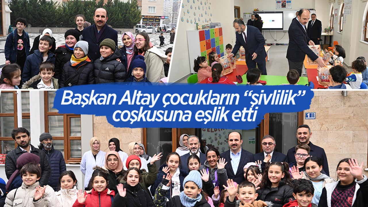 Başkan Altay çocukların “şivlilik” coşkusuna eşlik etti