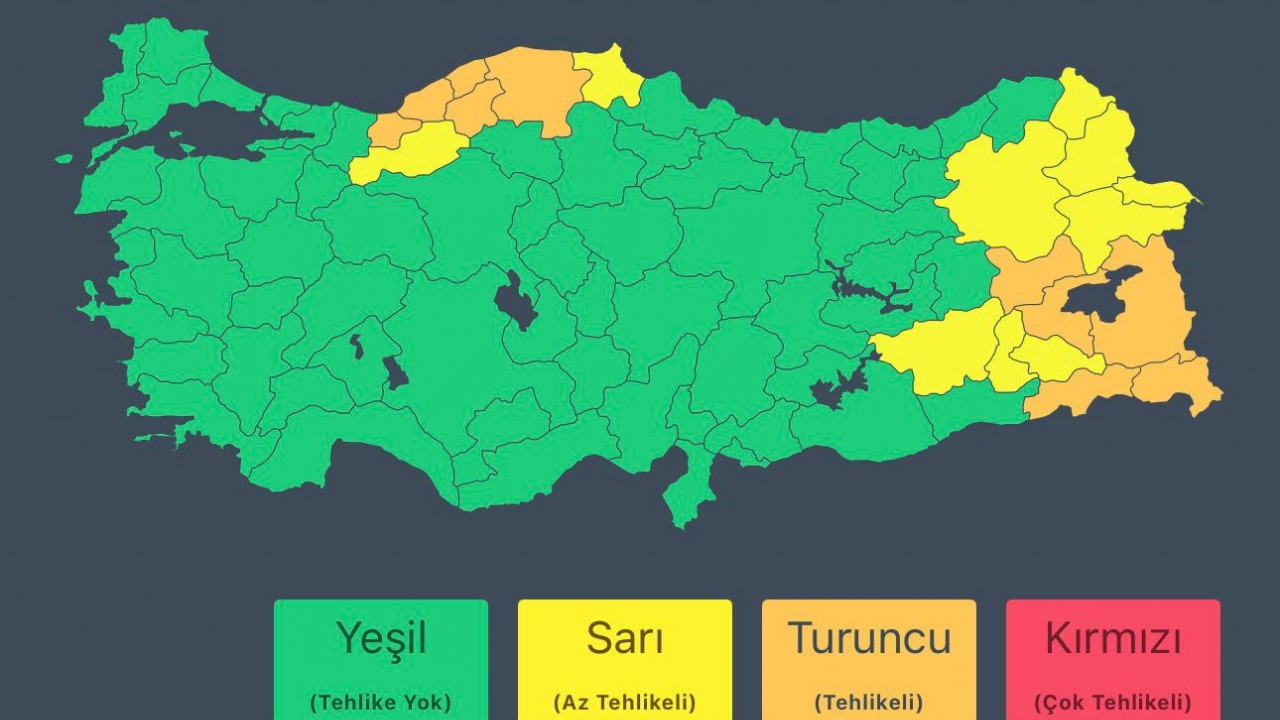 İçişleri Bakanlığı'ndan kuvvetli kar yağışı uyarısı