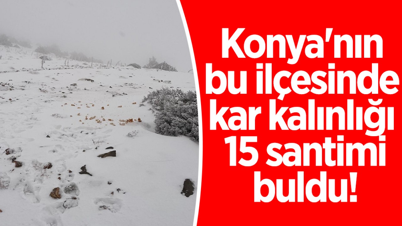 Konya'nın bu ilçesinde kar kalınlığı 15 santimi buldu!