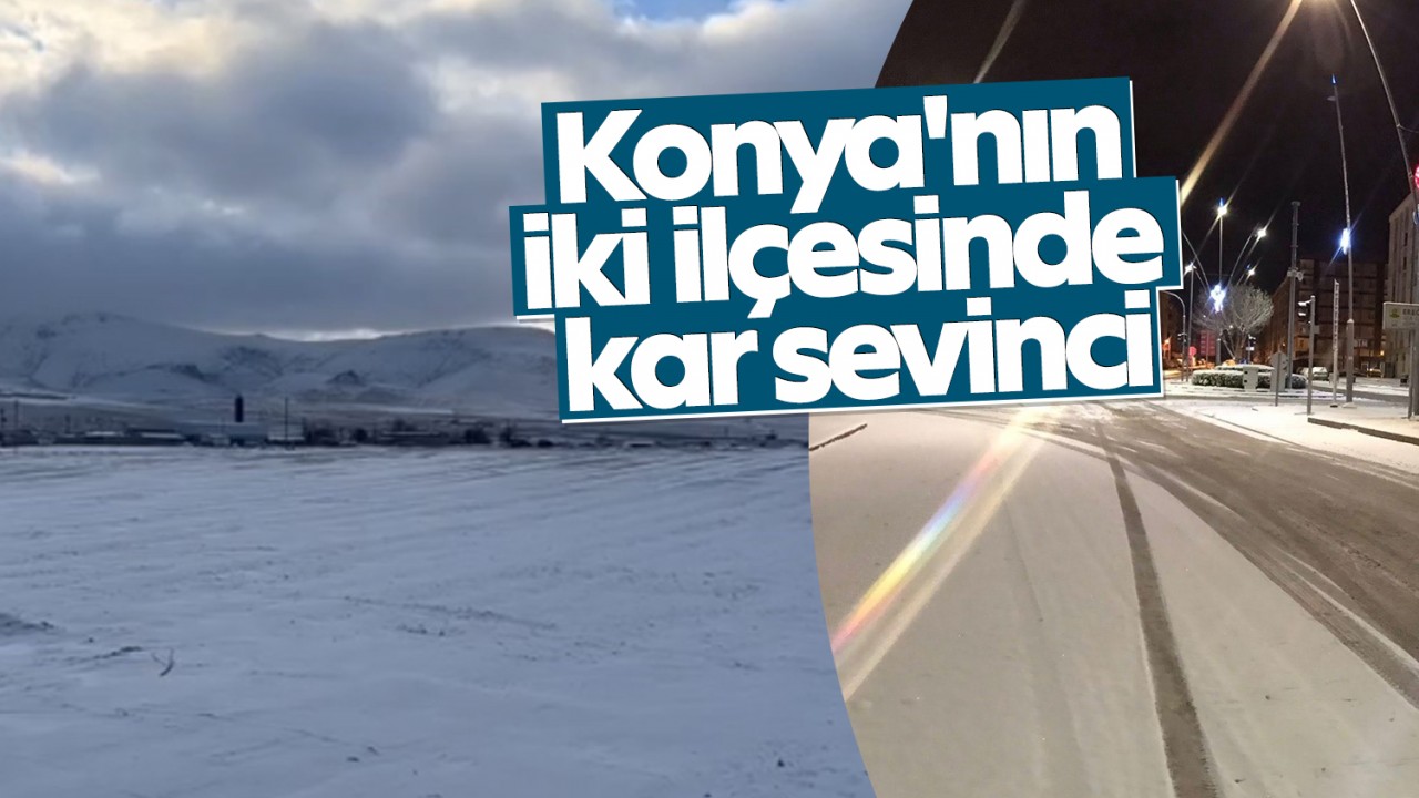 Konya'nın iki ilçesinde kar sevinci