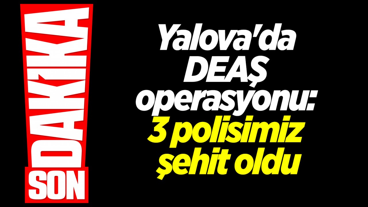 Yalova'da DEAŞ operasyonu: 3 polisimiz şehit oldu