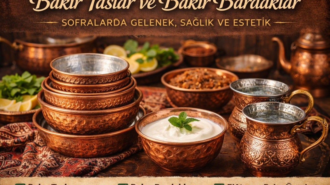 Bakır Taslar ve Bakır Bardaklar: Sofralarda Gelenek, Sağlık ve Estetik
