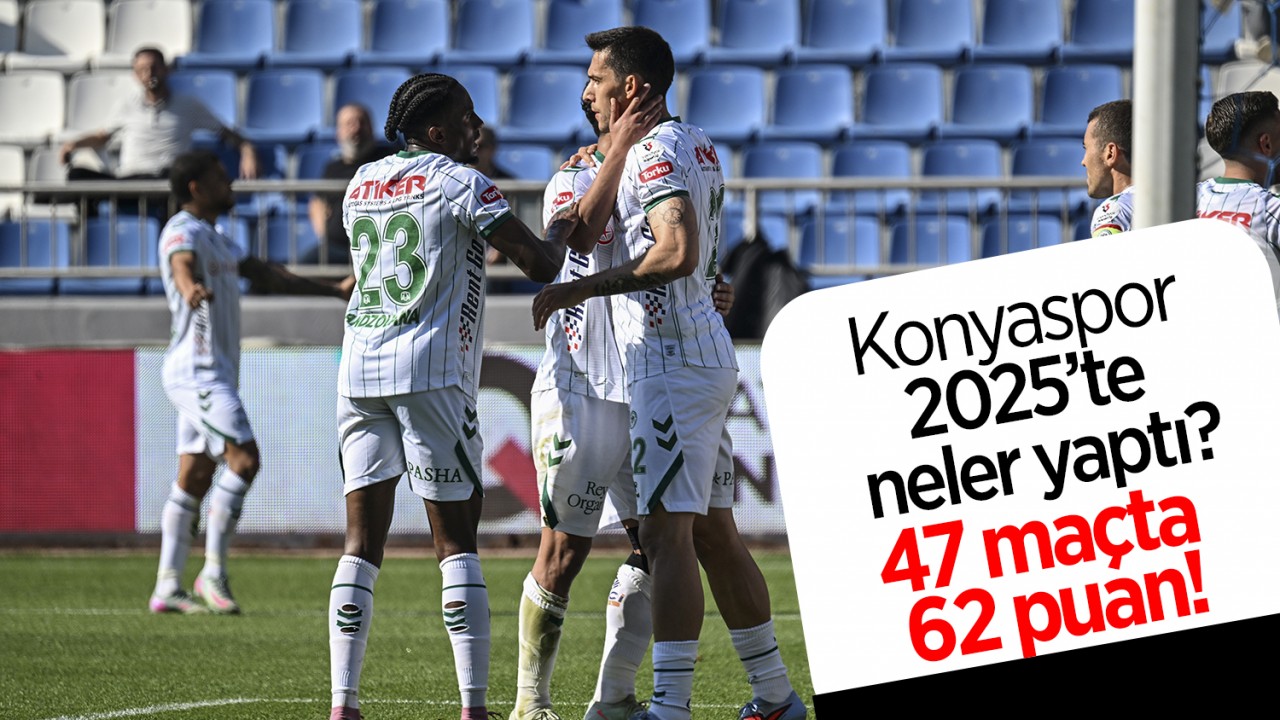 Konyaspor 2025’te neler yaptı? 47 maçta 62 puan!