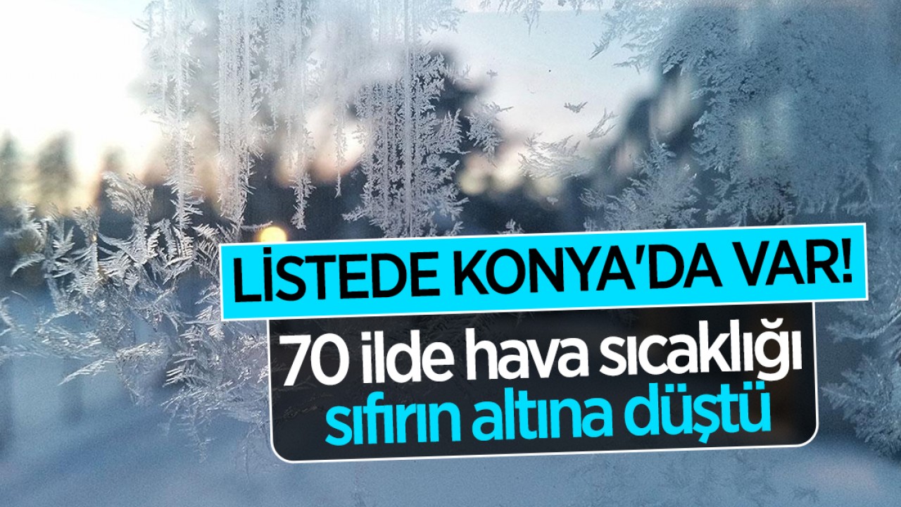 Listede Konya'da var! 70 ilde hava sıcaklığı sıfırın altına düştü