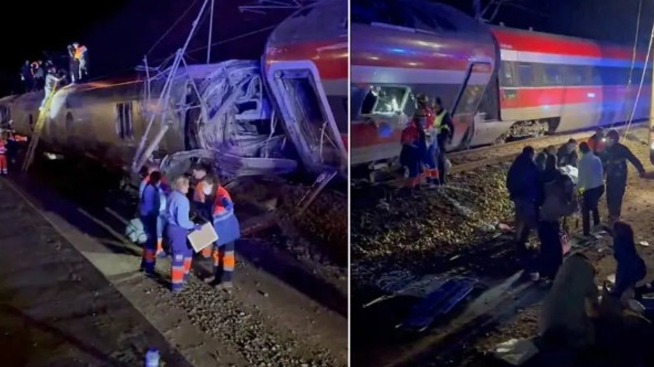 İki hızlı tren raydan çıktı: Vagonlar devrildi! En az 39 kişi hayatını kaybetti