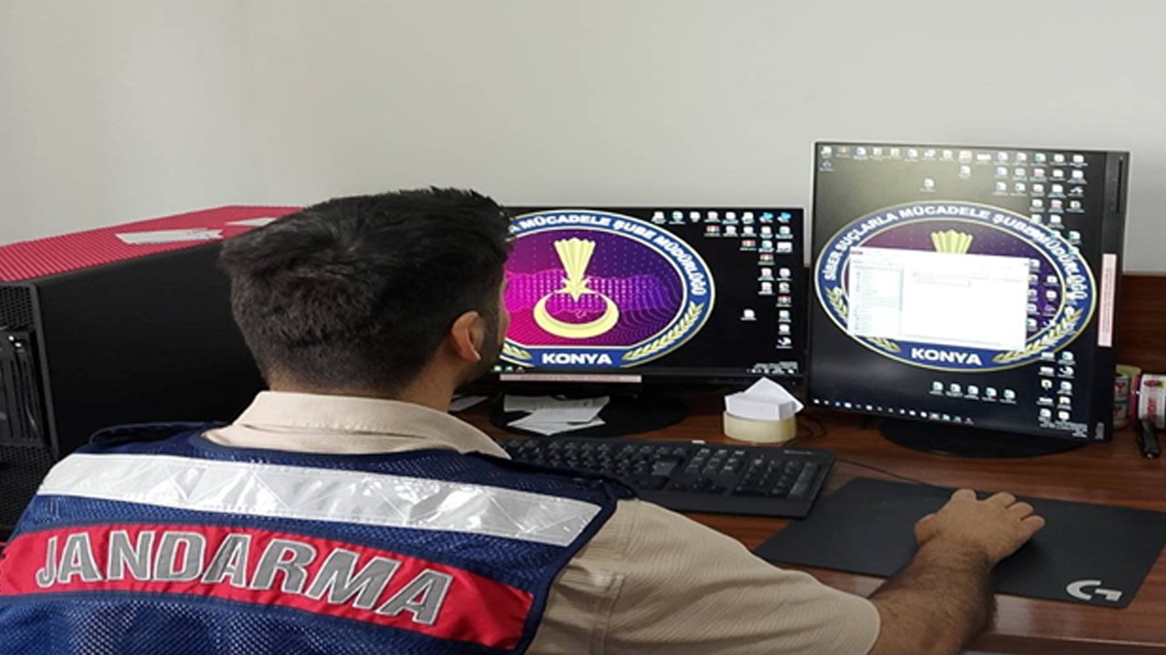 Konya Jandarmasından sanal devriye: Bin 612 hesap hakkında işlem