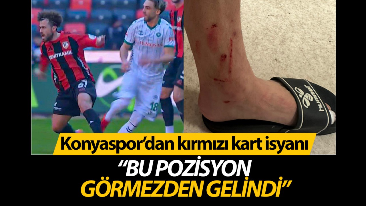 Konyaspor’dan kırmızı kart isyanı: “Bu pozisyon görmezden gelindi”