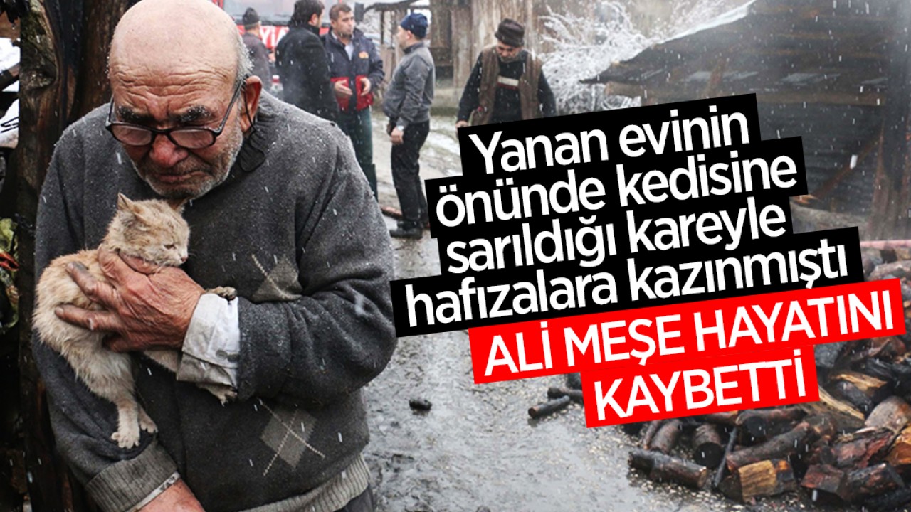 Yanan evinin önünde kedisine sarıldığı kareyle hafızalara kazınmıştı: Ali Meşe hayatını kaybetti