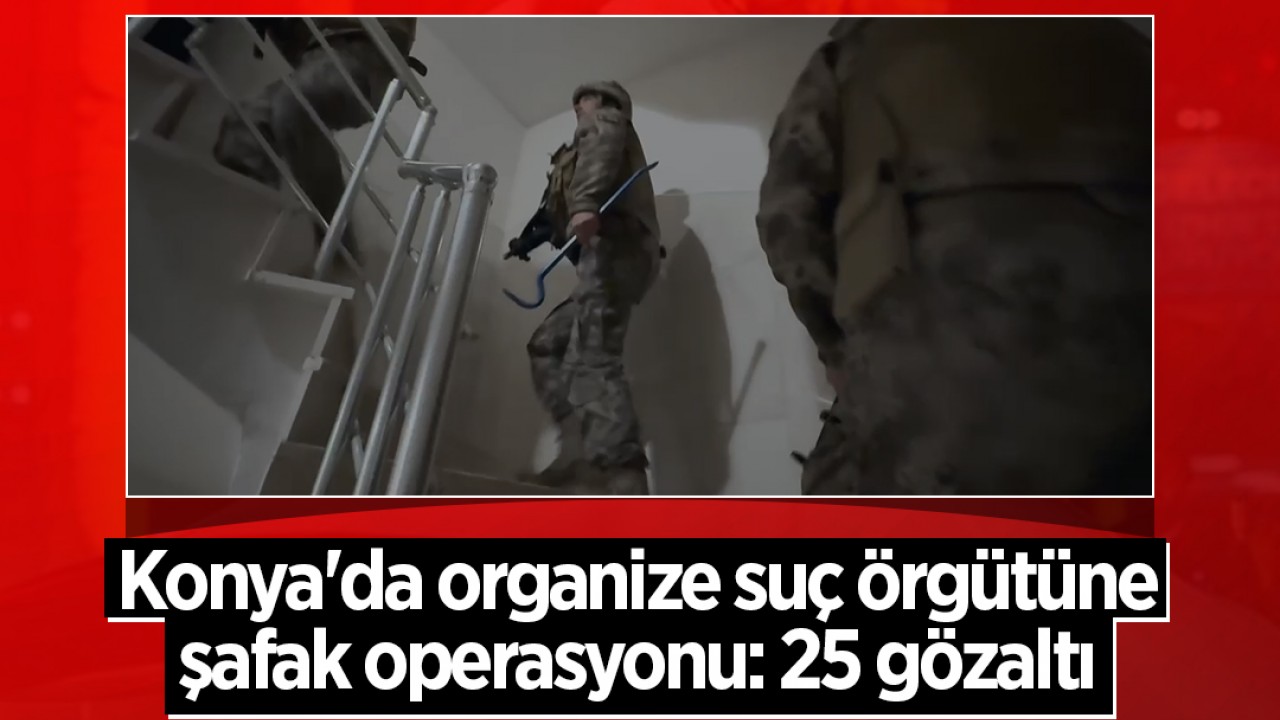 Konya'da organize suç örgütüne şafak operasyonu: 25 gözaltı