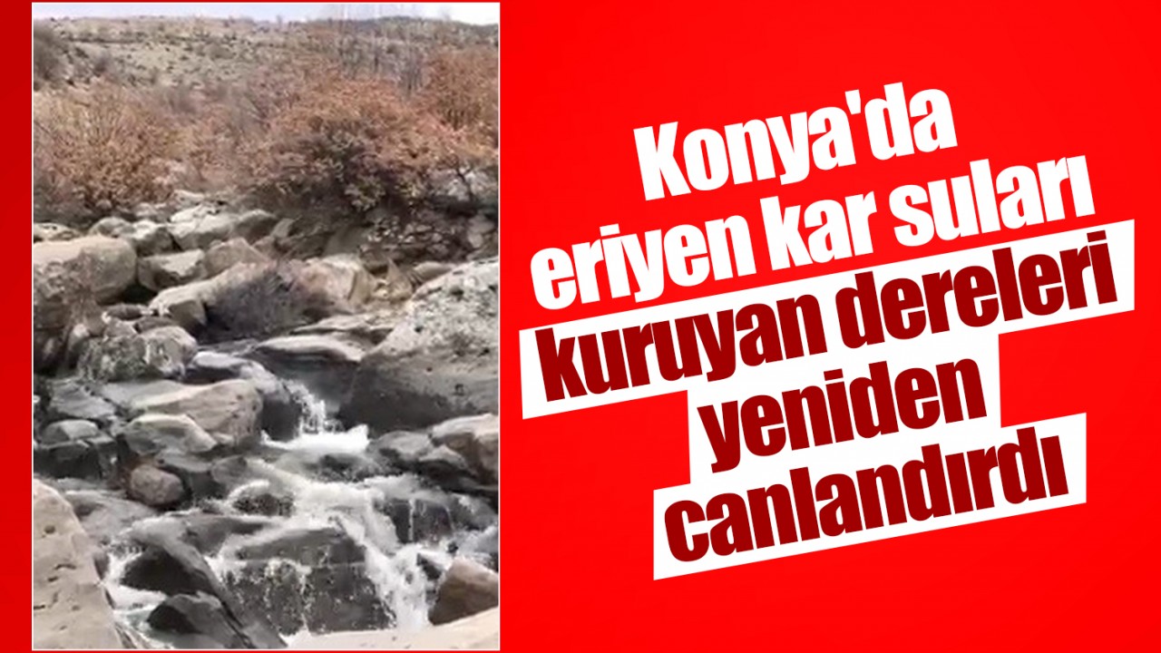 Konya'da eriyen kar suları kuruyan dereleri yeniden canlandırdı