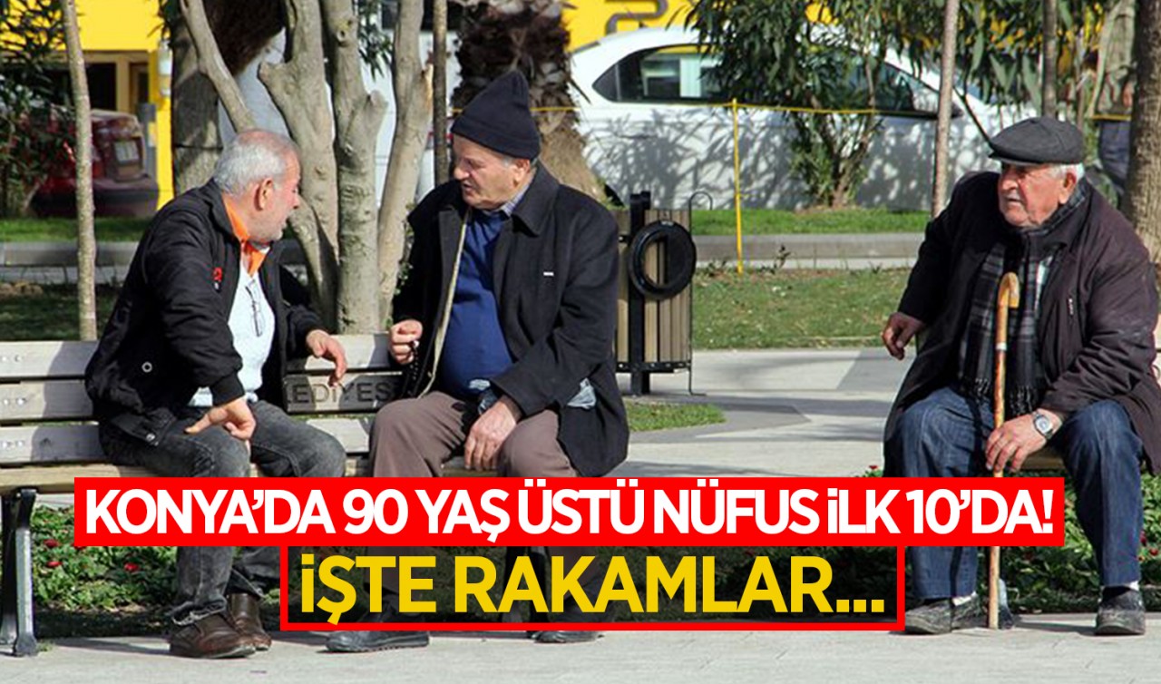 Konya'da 90 yaş üstü nüfus ilk 10'da! İşte rakamlar