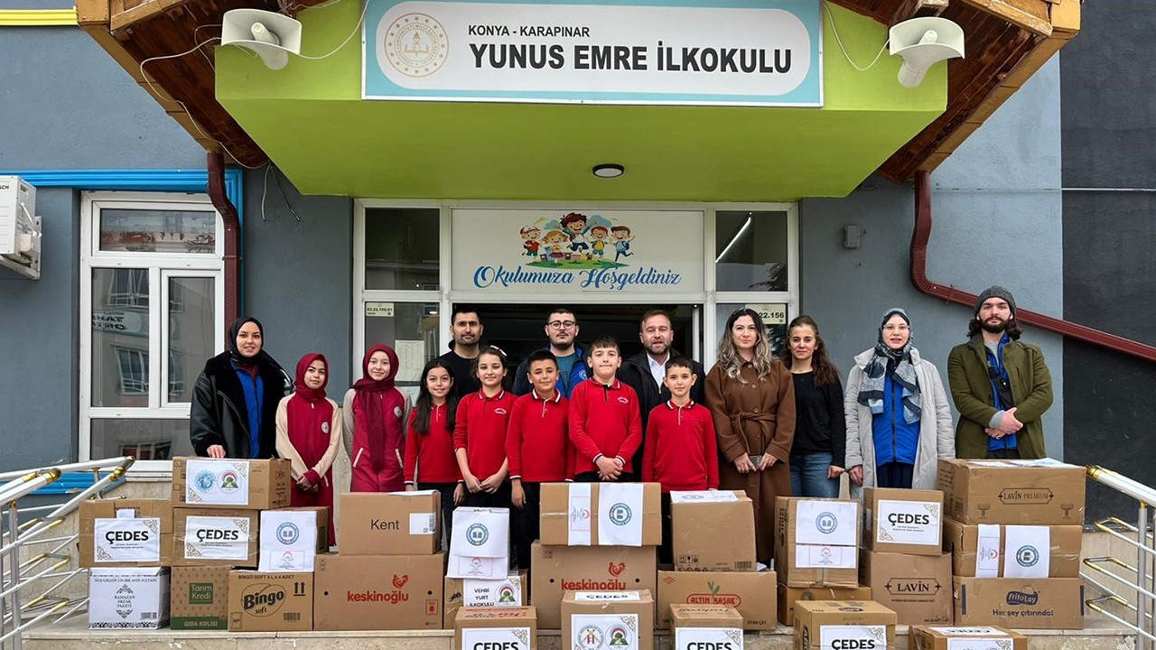 Karapınar'da üç okuldan Ramazan'da anlamlı dayanışma