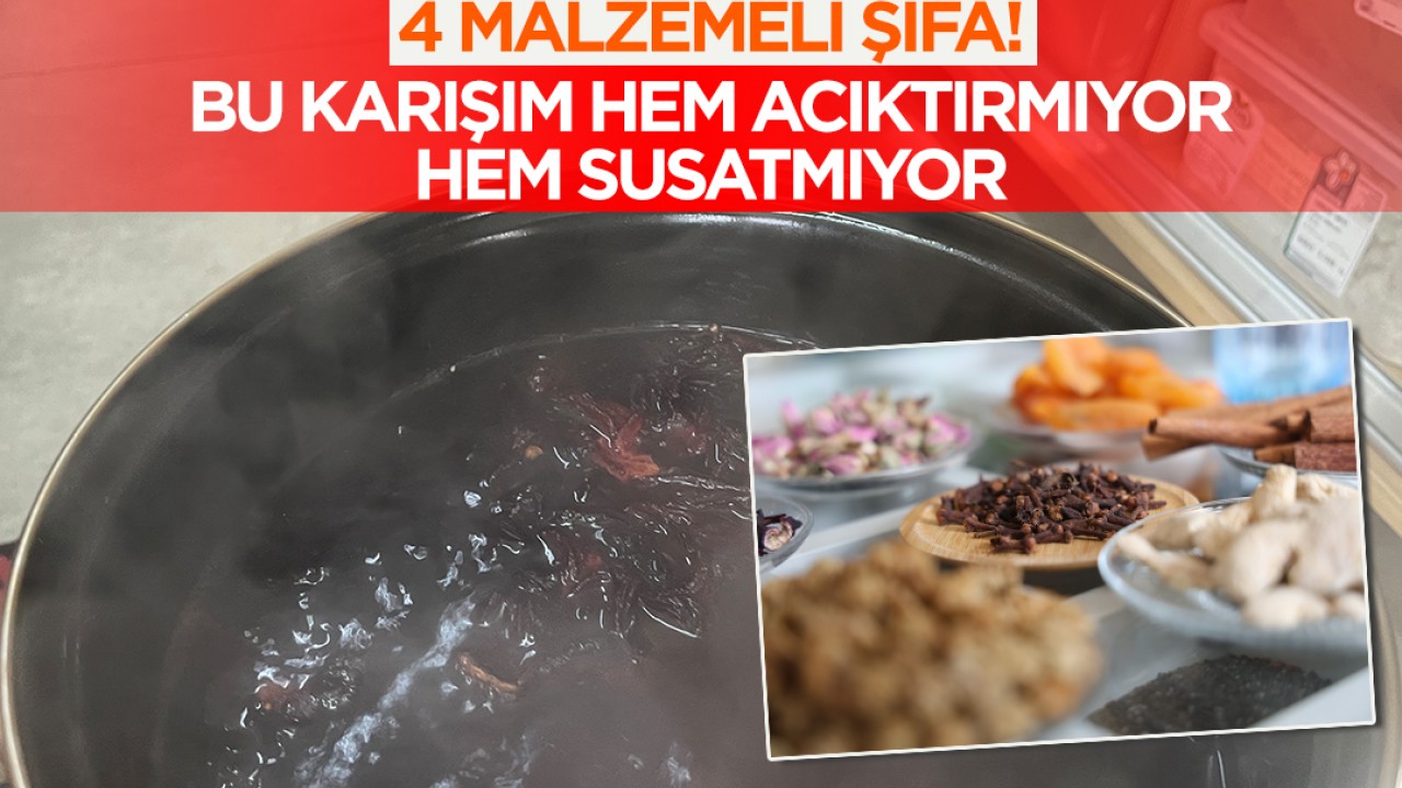 4 malzemeli şifa: Bu karışım hem acıktırmıyor hem susatmıyor