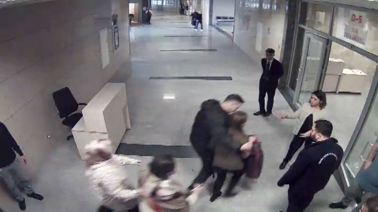 Adliyede savcı, kadın hakimi vurmuştu! Saldırı sonrası yaşananların görüntüleri ortaya çıktı
