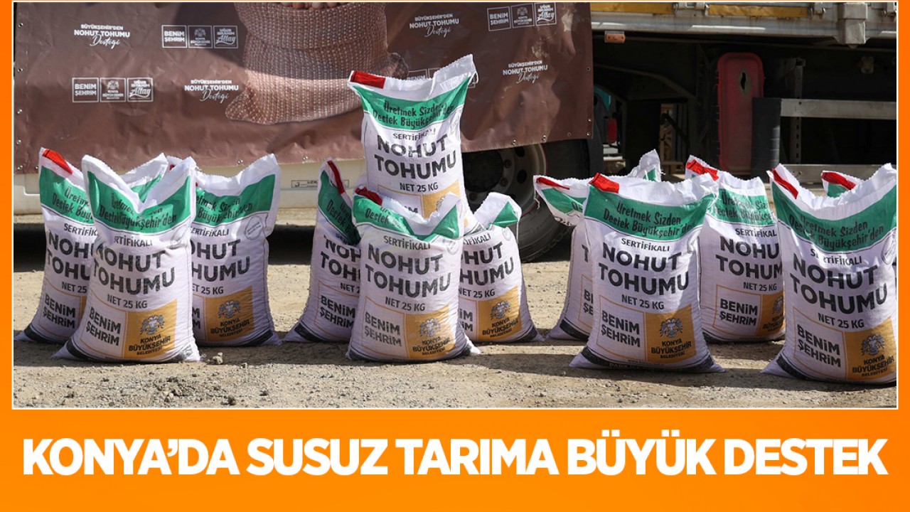 Konya'da susuz tarıma büyük destek