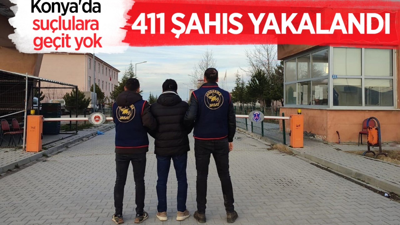 Konya'da suçlulara geçit yok: 411 şahıs yakalandı