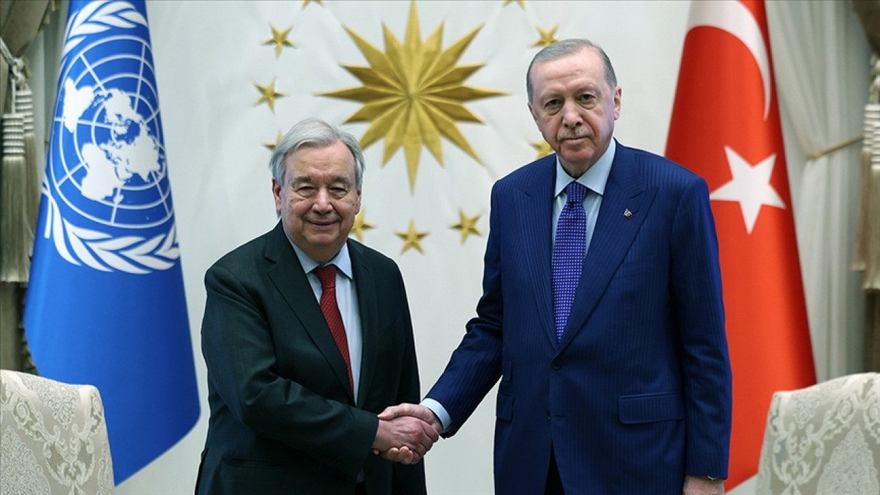 Cumhurbaşkanı Erdoğan, Birleşmiş Milletler Genel Sekreteri Guterres'i kabul etti
