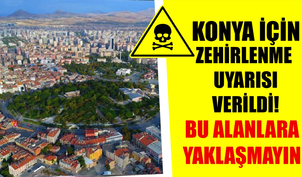 Konya için zehirlenme uyarısı verildi! Bu alanlara yaklaşmayın